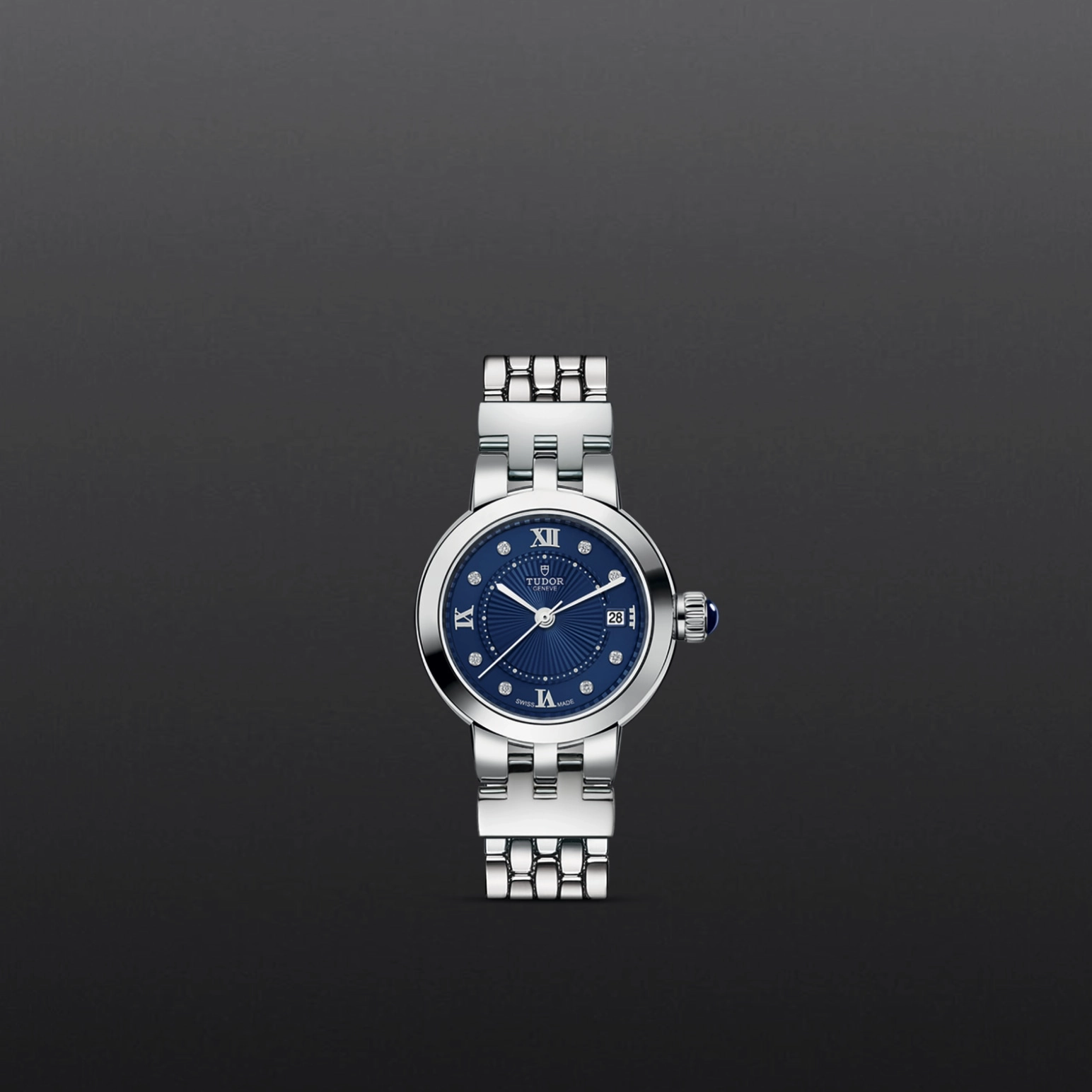 TUDOR玫瑰系列Clair de Rose磨光钢表壳，直径26毫米 - M35200-0010 at Cortina Watch Singapore