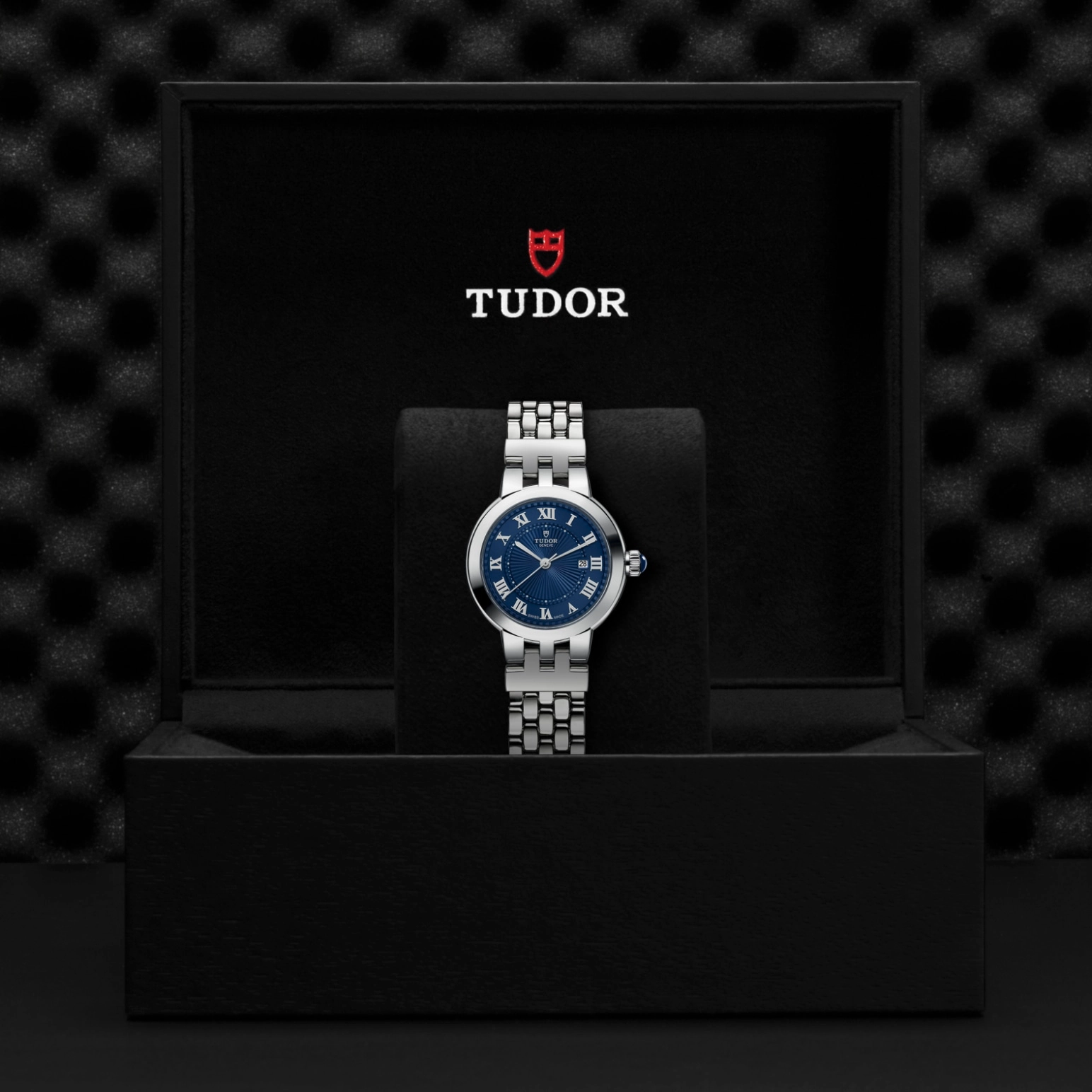 TUDOR玫瑰系列Clair de Rose磨光钢表壳，直径30毫米 - M35500-0009 at Cortina Watch Singapore