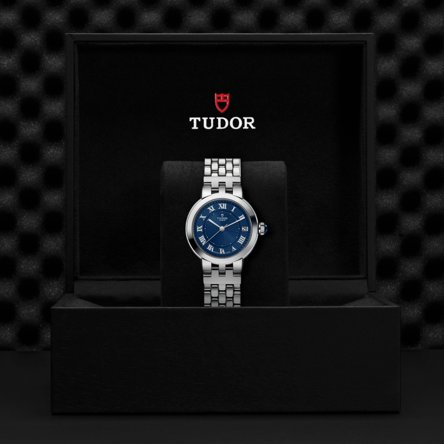 TUDOR玫瑰系列Clair de Rose磨光钢表壳，直径34毫米 - M35800-0009 at Cortina Watch Singapore