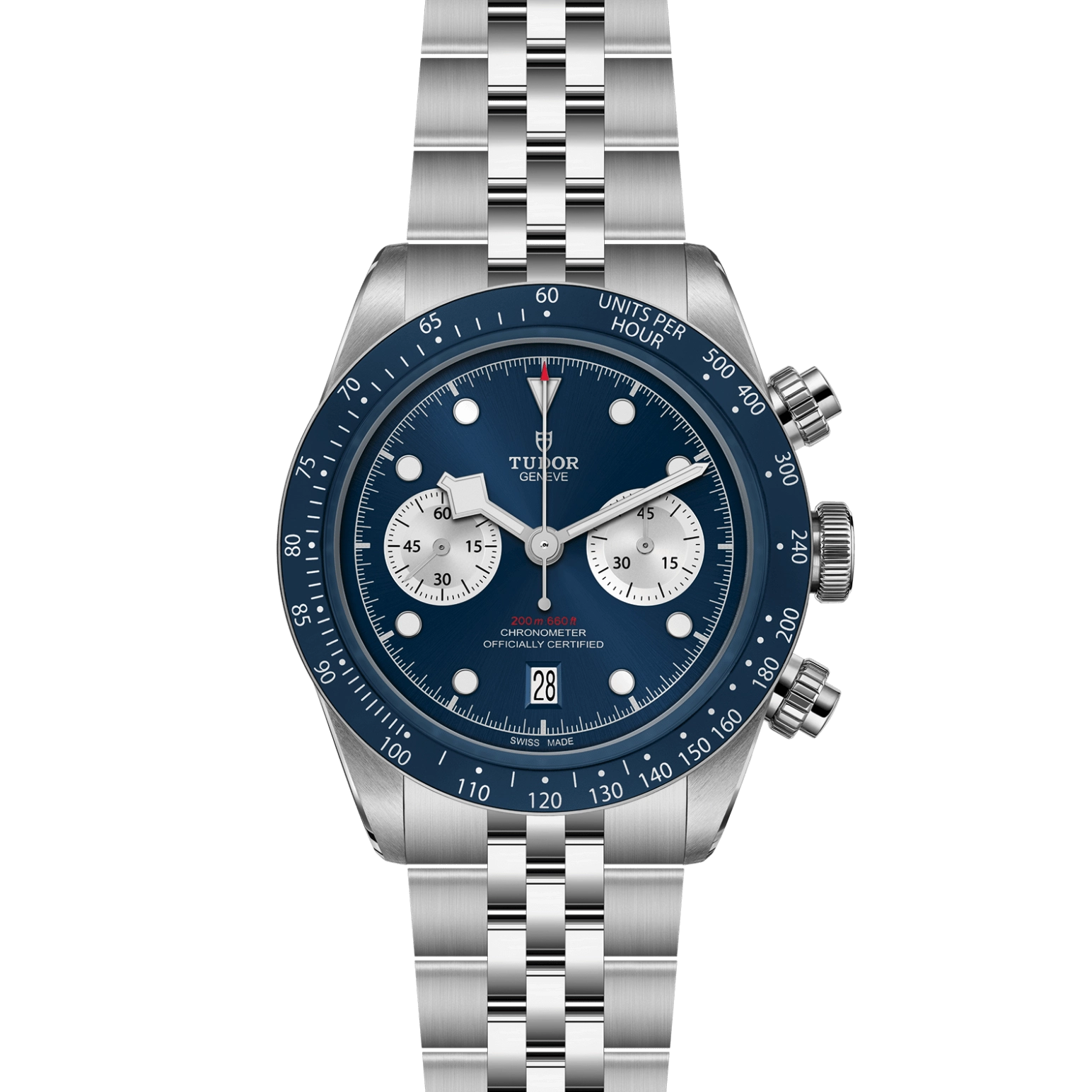 TUDOR碧湾计时型Black Bay Chrono磨光及磨砂不锈钢表壳，直径41毫米 - M79360B-0002 at Cortina Watch Singapore