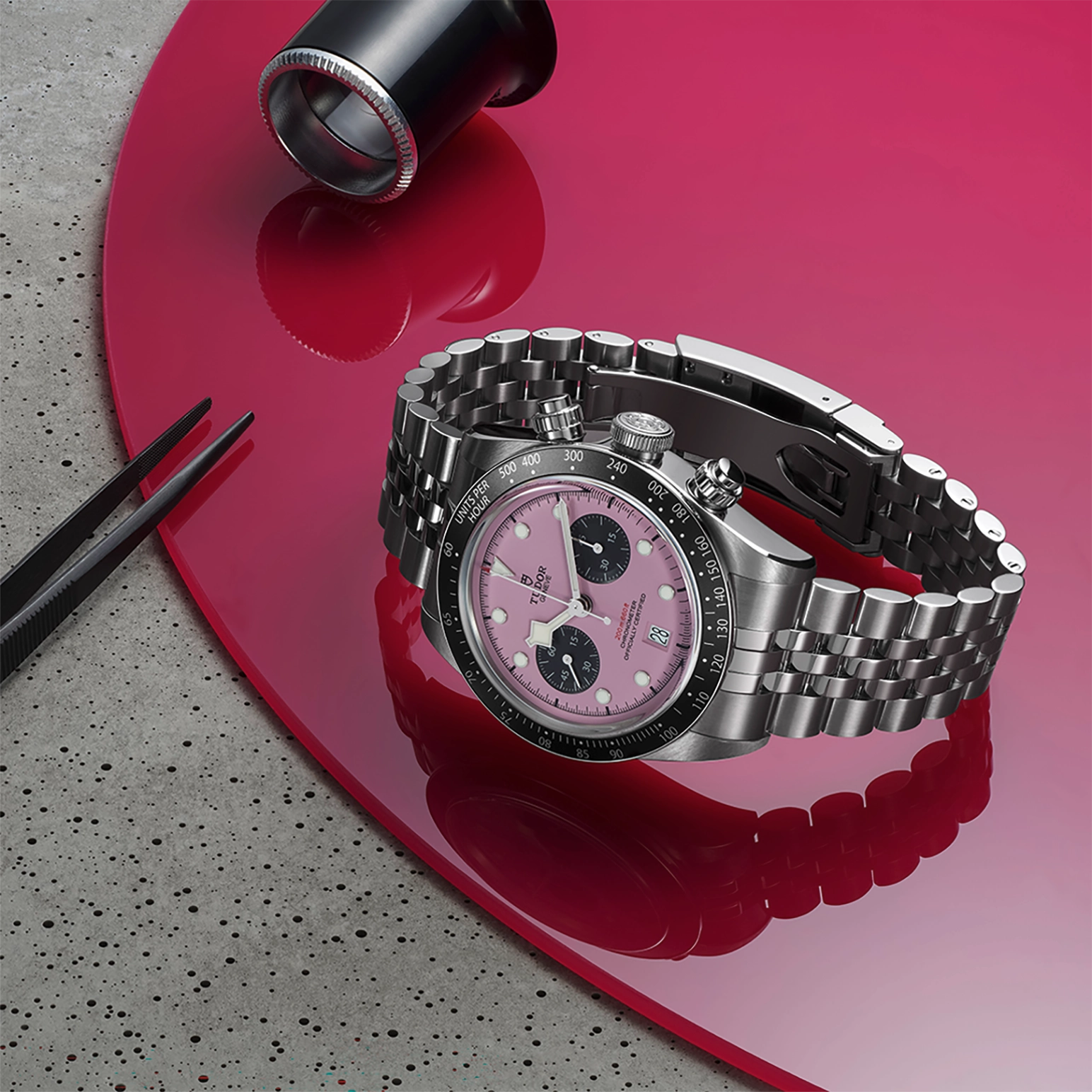 TUDOR碧湾计时型Daring Watches磨光及磨砂不锈钢表壳，直径41毫米 - M79360N-0019 at Cortina Watch Singapore