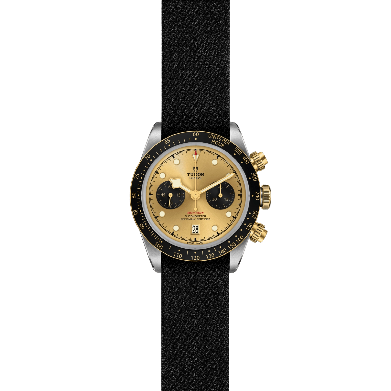 TUDOR碧湾计时型黄金钢款Black Bay Chrono磨光及磨砂钢表壳，直径41毫米 - M79363N-0006 at Cortina Watch Singapore