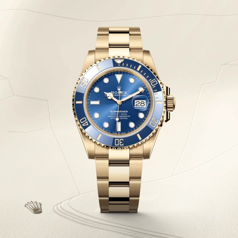 Rolex Submariner in 18 ct yellow gold, M126618LB-0002 - Cortina Watch Singapore