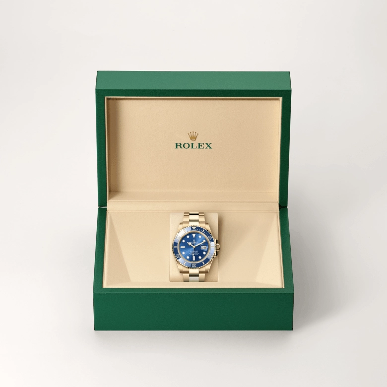 Rolex Submariner in 18 ct yellow gold, M126618LB-0002 - Cortina Watch Singapore