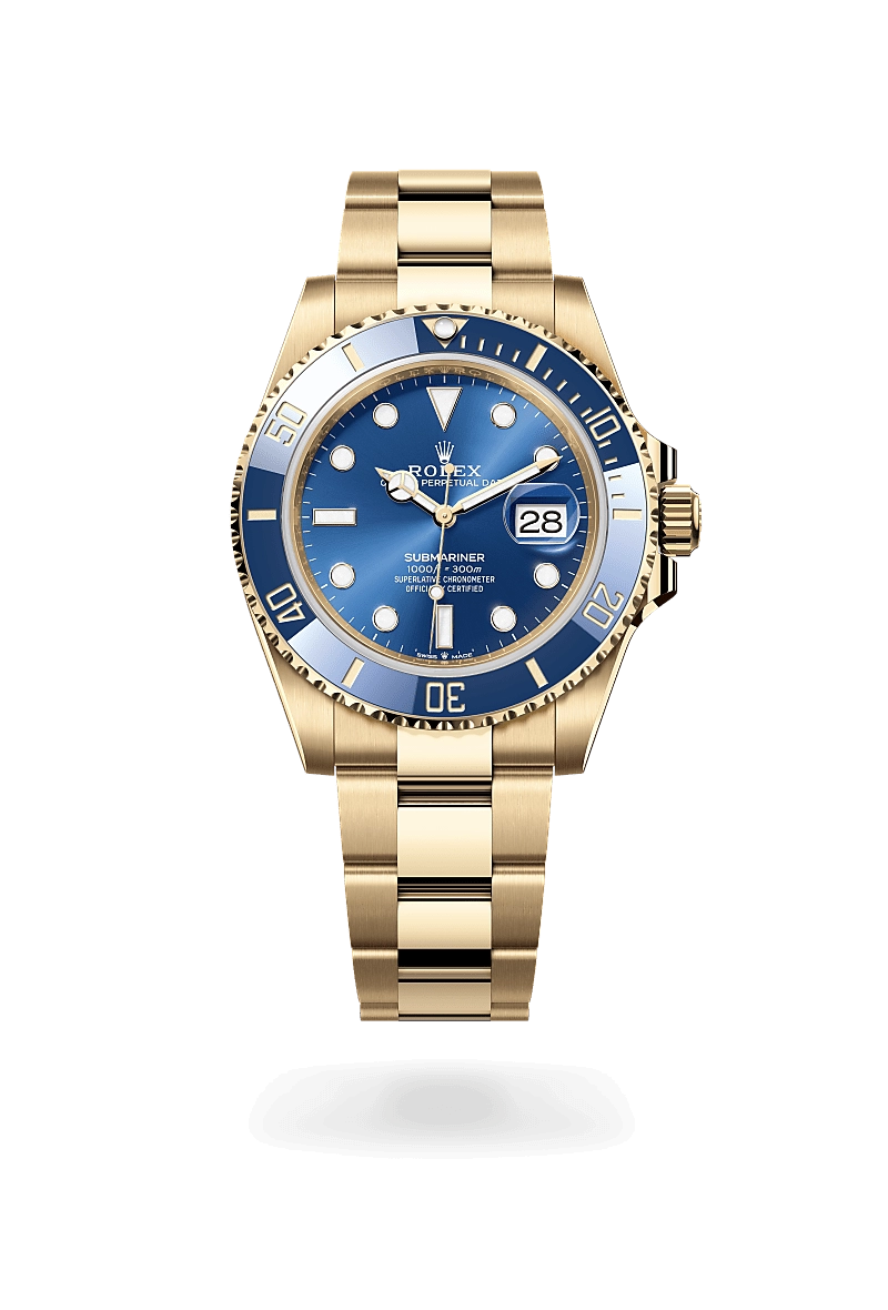 Rolex Submariner in 18 ct yellow gold, M126618LB-0002 - Cortina Watch Singapore