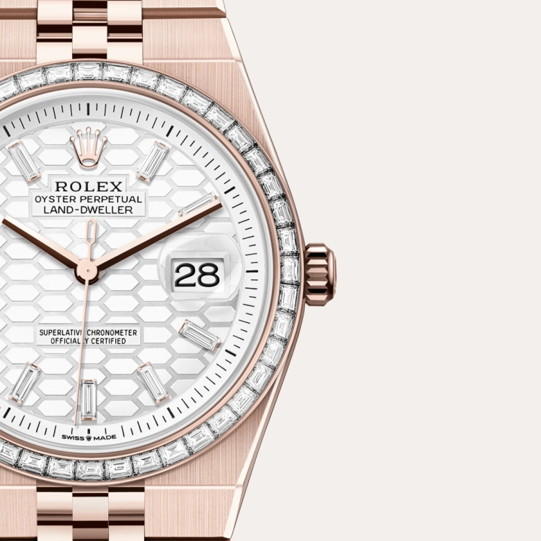 Rolex Land-Dweller in 18 ct Everose gold, M127285TBR-0002 - Cortina Watch Singapore