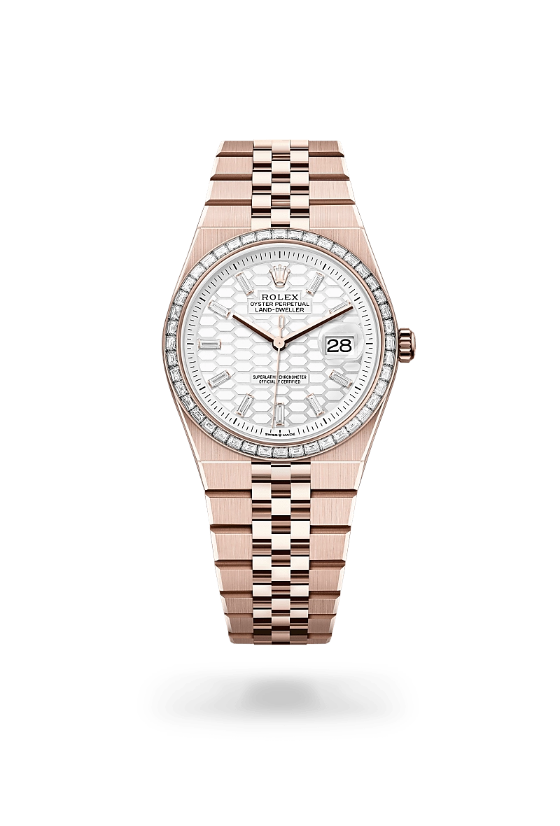 Rolex Land-Dweller in 18 ct Everose gold, M127285TBR-0002 - Cortina Watch Singapore