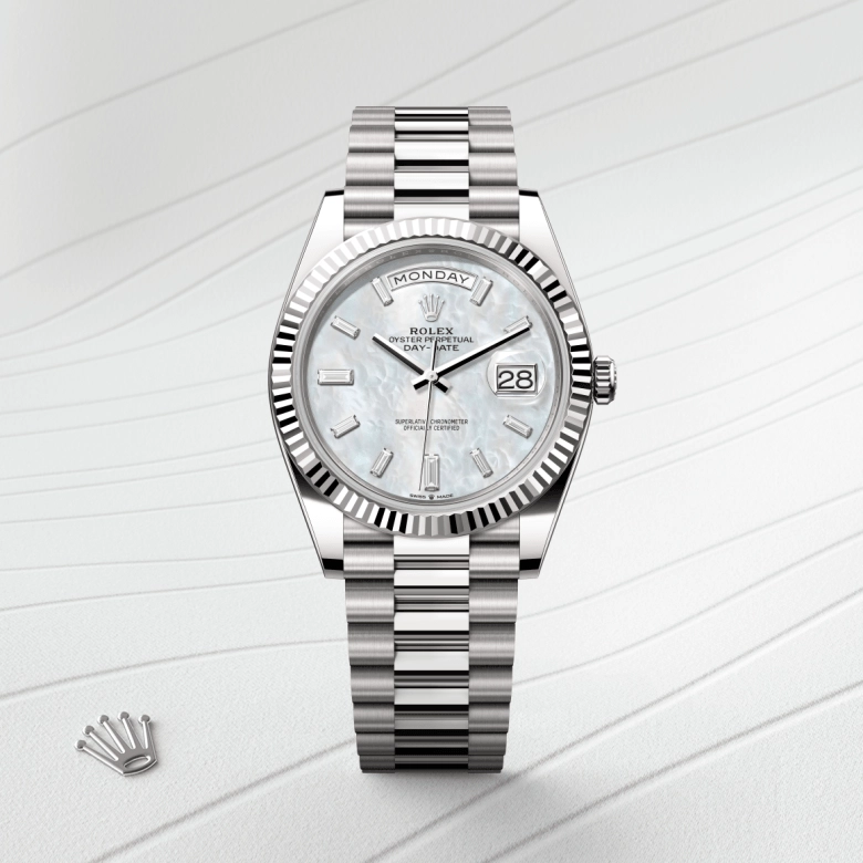 Rolex Day-Date in 18 ct white gold, M228239-0078 - Cortina Watch Singapore