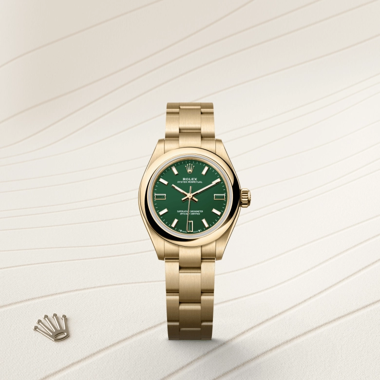 Rolex Oyster Perpetual in 18 ct yellow gold, M276208-0002 - Cortina Watch Singapore