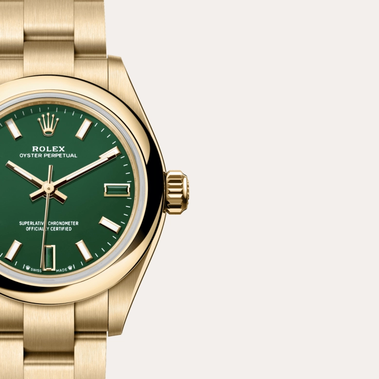 Rolex Oyster Perpetual in 18 ct yellow gold, M276208-0002 - Cortina Watch Singapore
