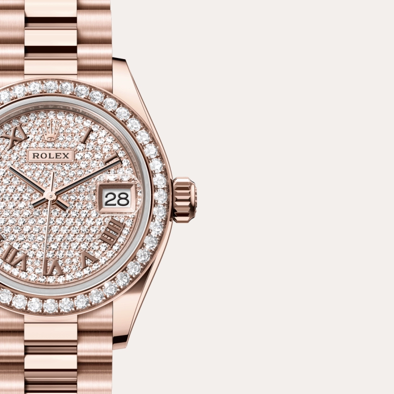 Rolex Lady-Datejust in 18 ct Everose gold, M279135RBR-0021 - Cortina Watch Singapore