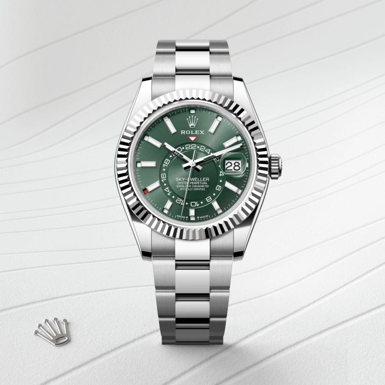 Rolex Sky-Dweller in White Rolesor - combination of Oystersteel and white gold, M336934-0001 - Cortina Watch Singapore