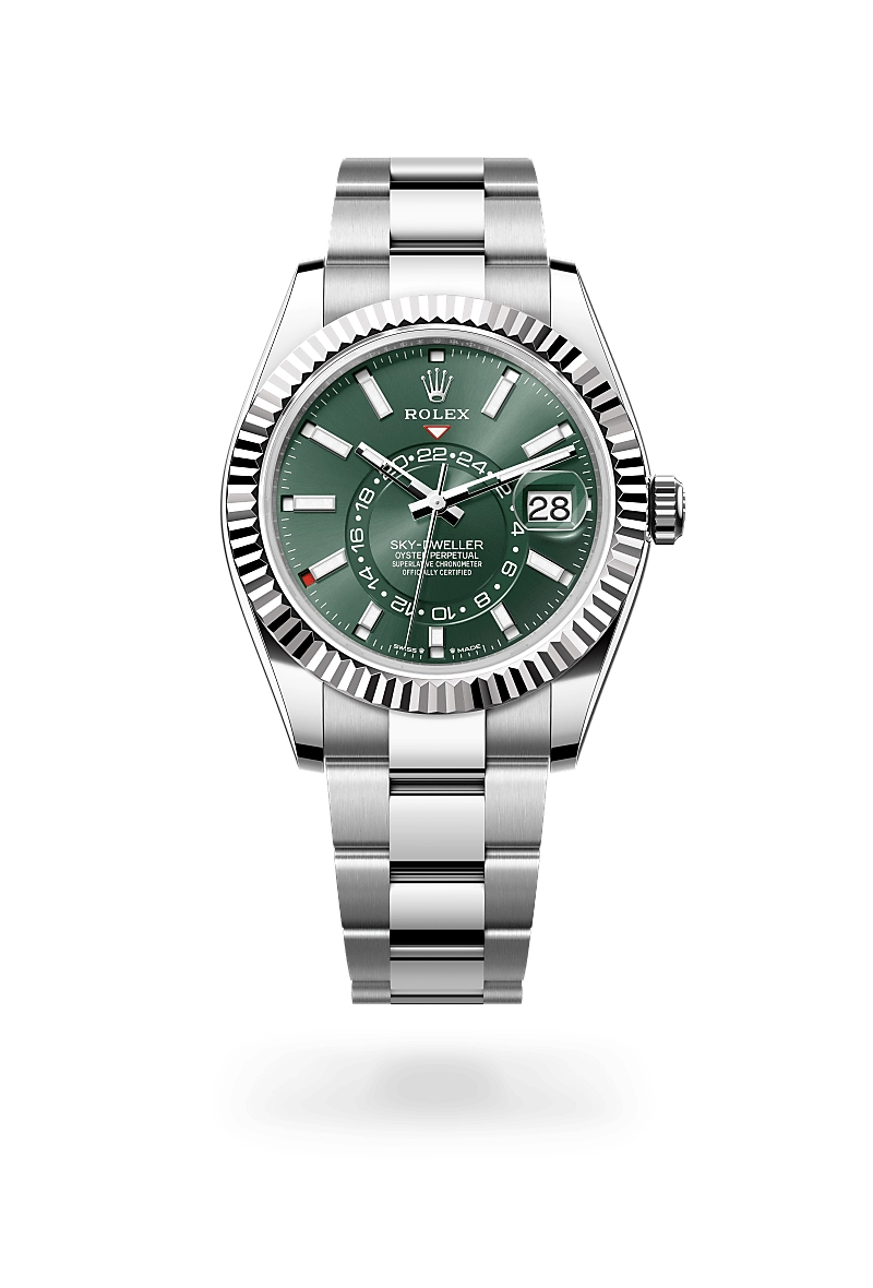 Rolex Sky-Dweller in White Rolesor - combination of Oystersteel and white gold, M336934-0001 - Cortina Watch Singapore